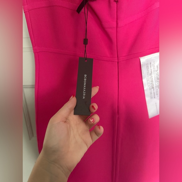 BCBG Elegant Pink bodycon Dress NWT size XL - Picture 5 of 8